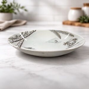 Harmony House Caribbean Dawn Gray Spice Brown 86 Serving Bowl 9” Japan